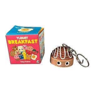 Kidrobot Yummy Breakfast Keychain Charm 2008 Happy Cinnamon Roll Kawaii w/ Box